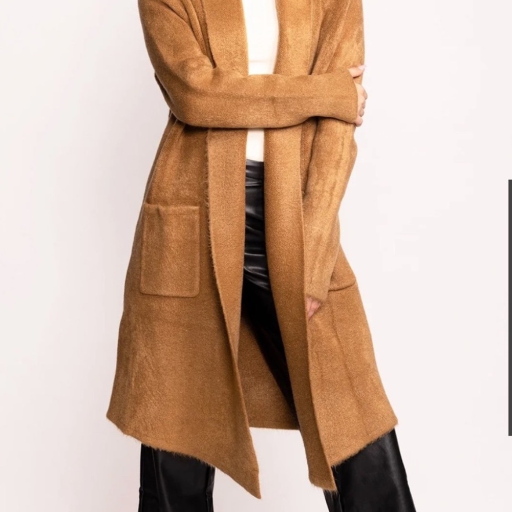 Stockport Pink Martini Camel Coloured SweaterCoat